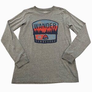Tristar Adventures Wander Tennessee Sz S/M Long Sleeve Tee Slim Outdoor Graphic
